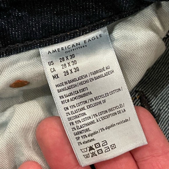 American Eagle AirFlex+ Dark Wash Slim Jeans Men's (28/30) - Picture 5 of 5